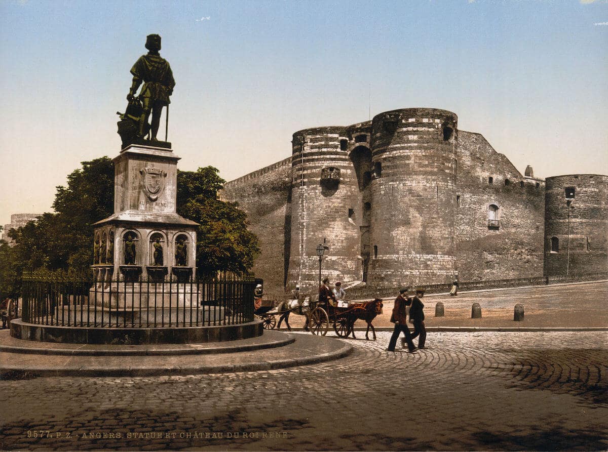 Roi Réné d'Anjou - Monument à Angers - Schloss Angers 1900